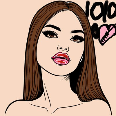 realistic woman with full lips