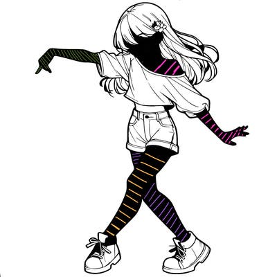 realistic girl danceing