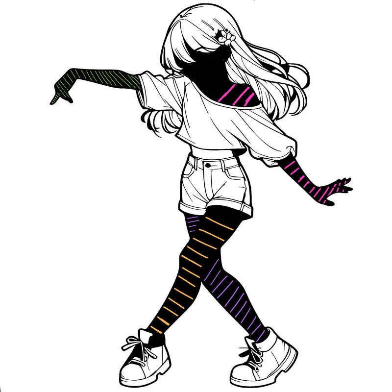 realistic girl danceing