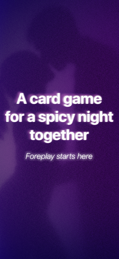 Sex Game for Couples: Kinky! - Ein Kartenspiel für eine aufregende Nacht zusammen, App-Startbildschirm
