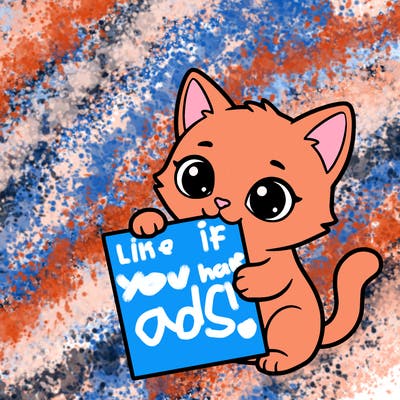 a small cat with a blank sheet of paper in its hand. the cat is sooooooo cute!