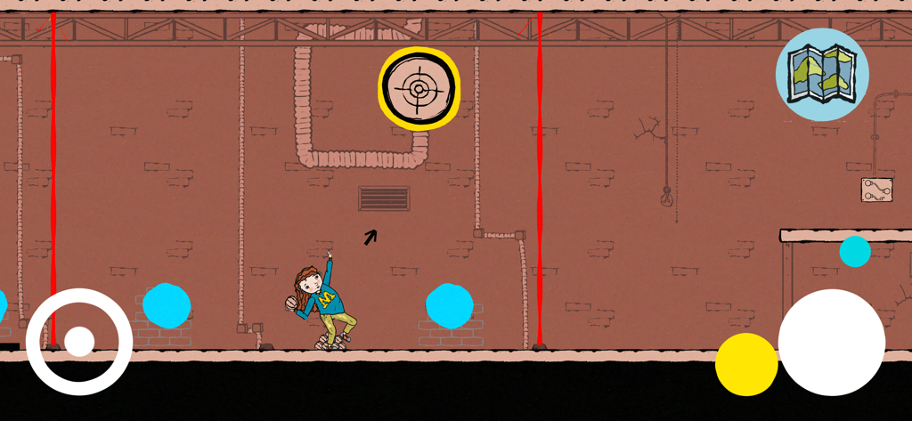 The JerryMaya Detective Agency - Detective character Maya navigating a level with red lasers