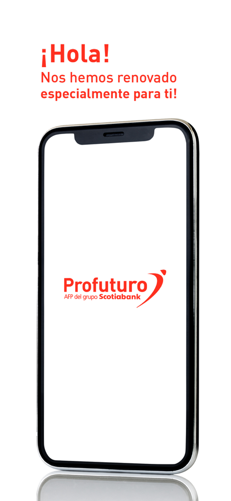 Profuturo AFP - Profuturo AFP pension app welcome screen on a smartphone