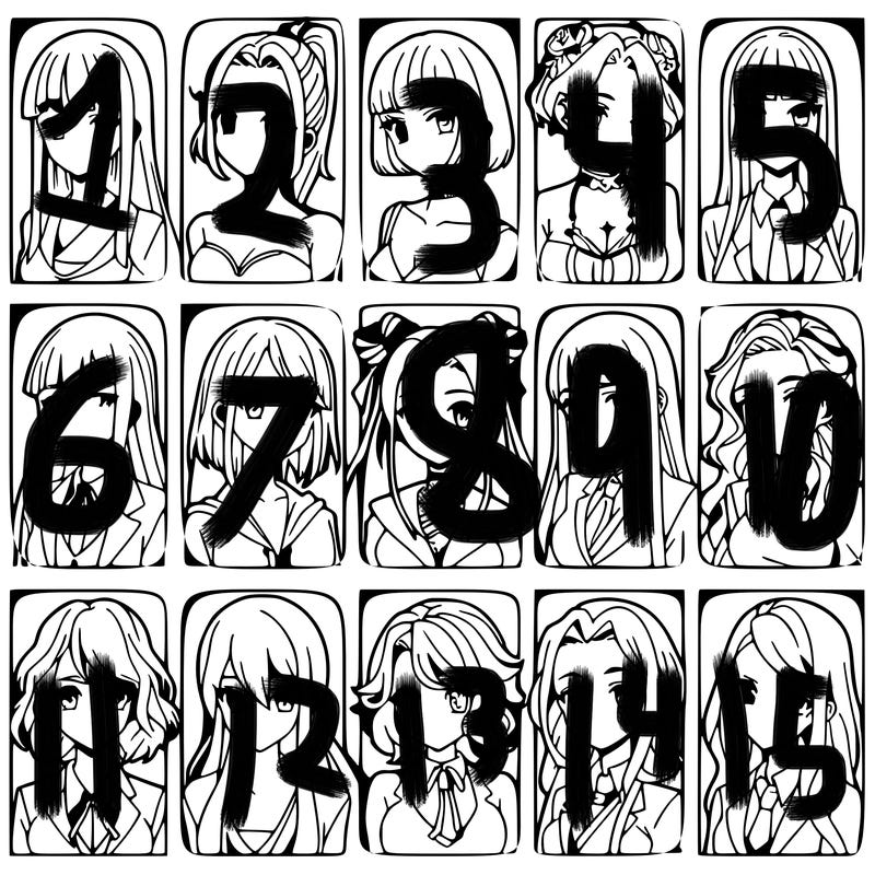 girls that look diffrent anime