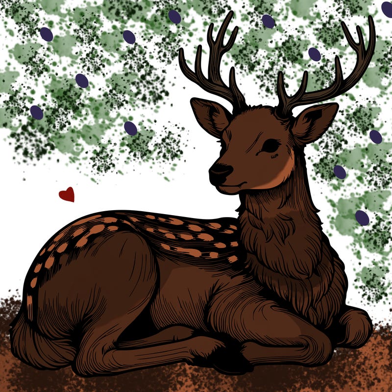 realistic deer with antlers