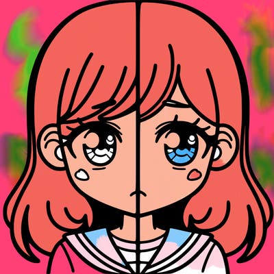 a split of a girl