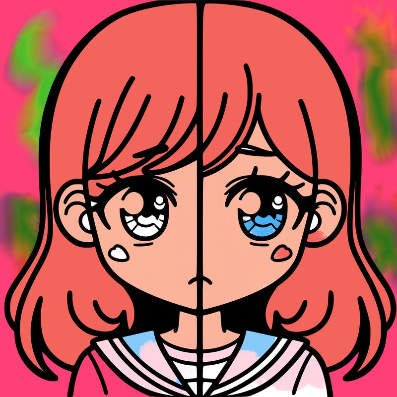 a split of a girl
