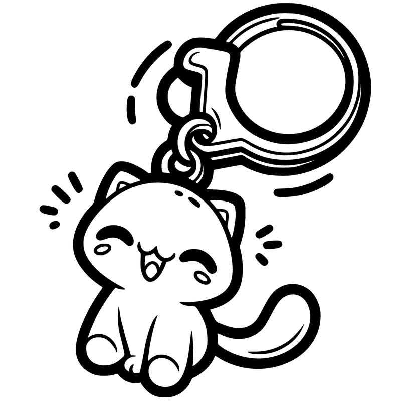 keychain of plastic material, neon model