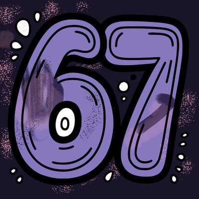 the number 67