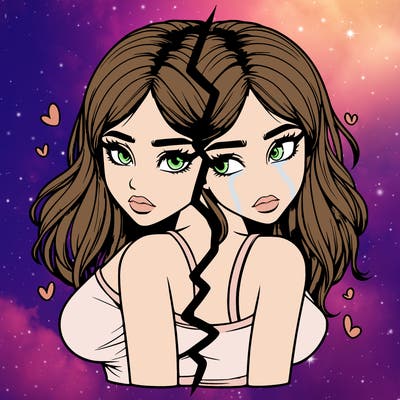 realistic girl split