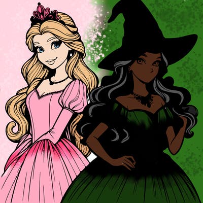 a realistic princess and a witch