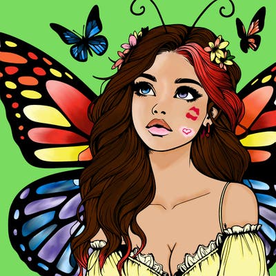 butterfly fairy realistic girl