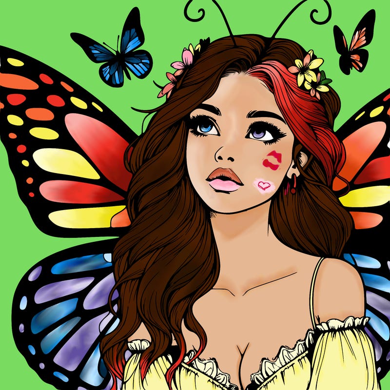 butterfly fairy realistic girl