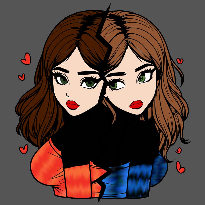 realistic girl split