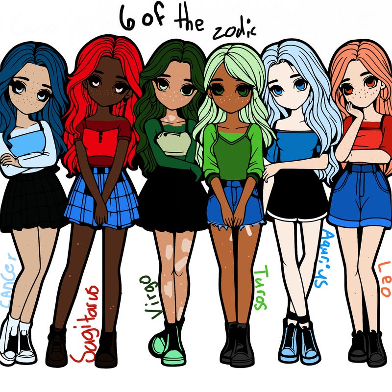 a group of girls realistic