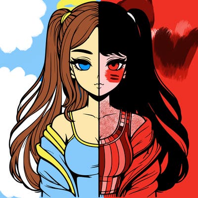 realistic girl split