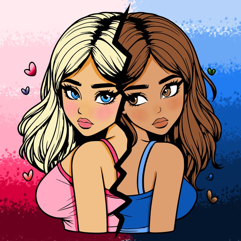 realistic girl split