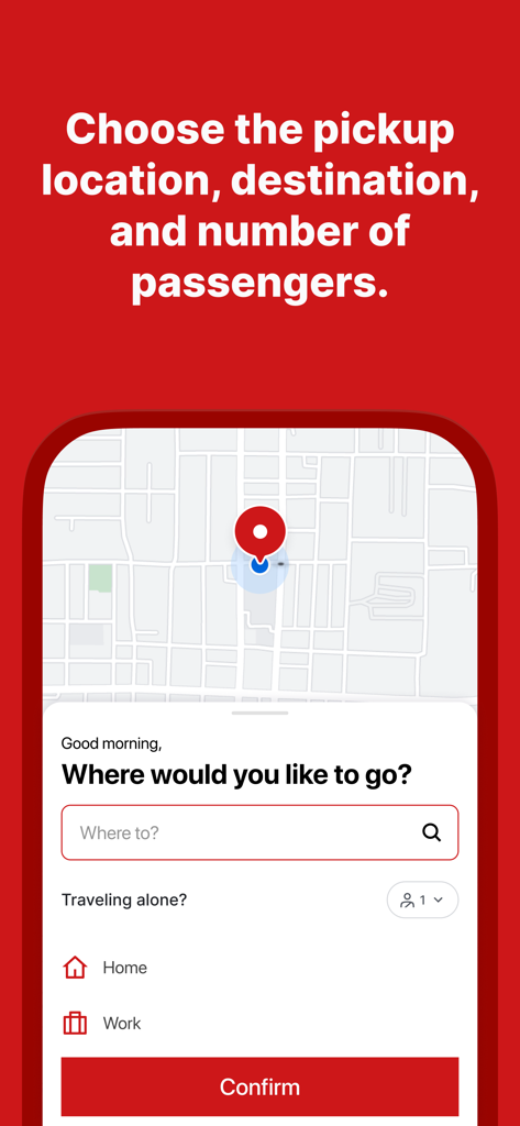ClicBus Monaco - ClicBus Monaco app screen showing the map and ride request options
