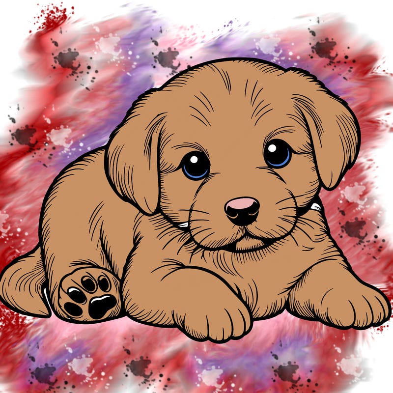 a cute realistic puppy
