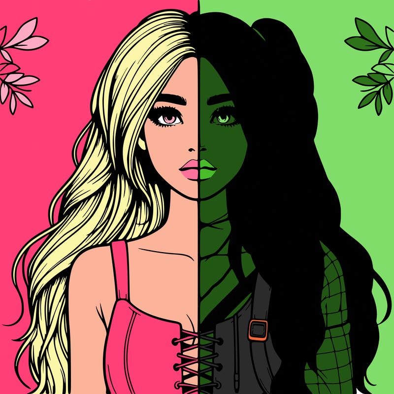 realistic girl split