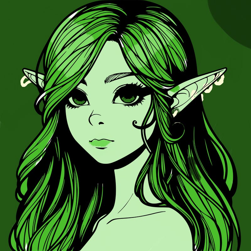elf girl realistic dark fantasy