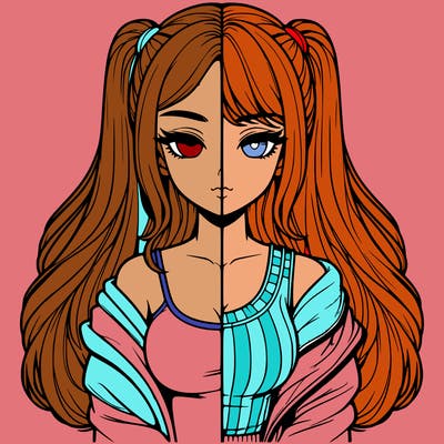 realistic girl split