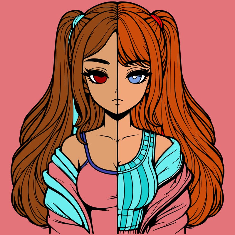 realistic girl split