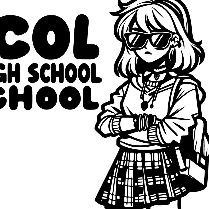 cool girl at high school