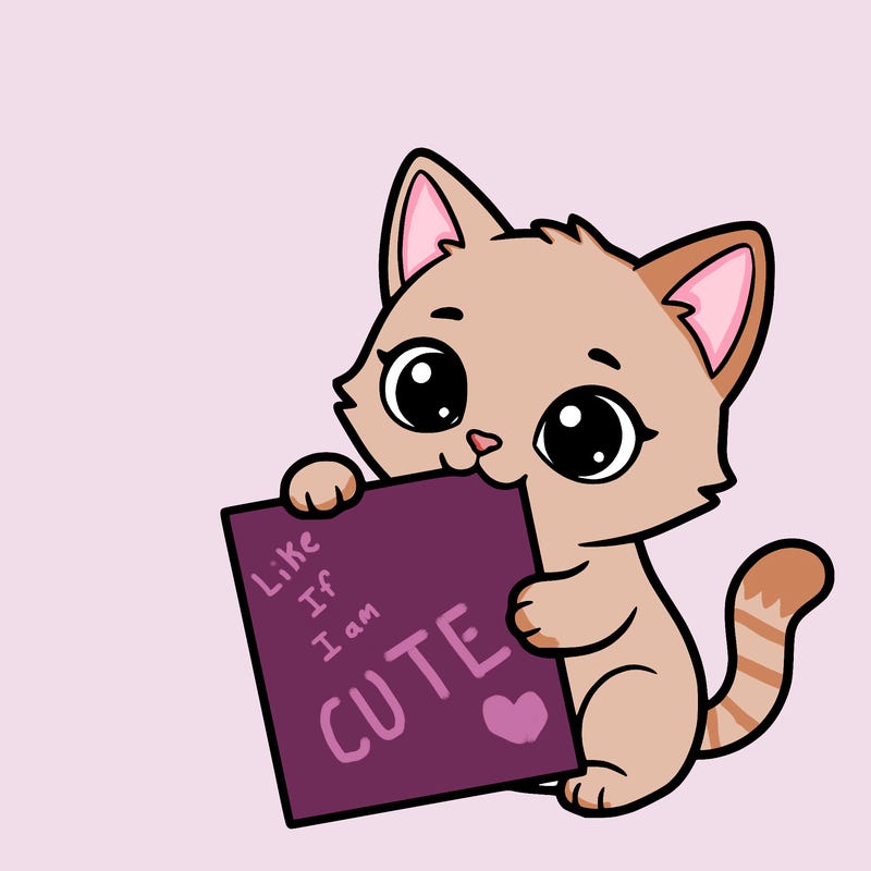 a small cat with a blank sheet of paper in its hand. the cat is sooooooo cute!