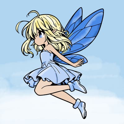 manga fairy flying