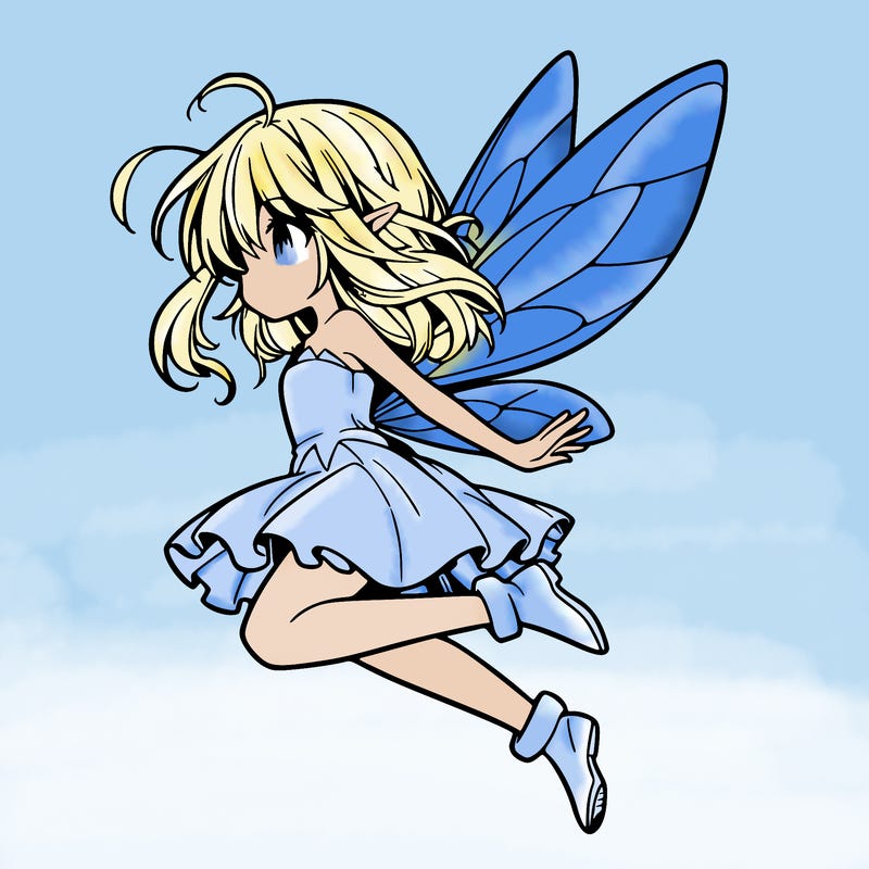 manga fairy flying