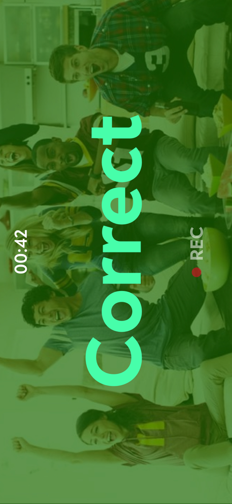 Charades & Headbands - GuessUp - A group of friends cheering after a correct guess in the GuessUp charades game