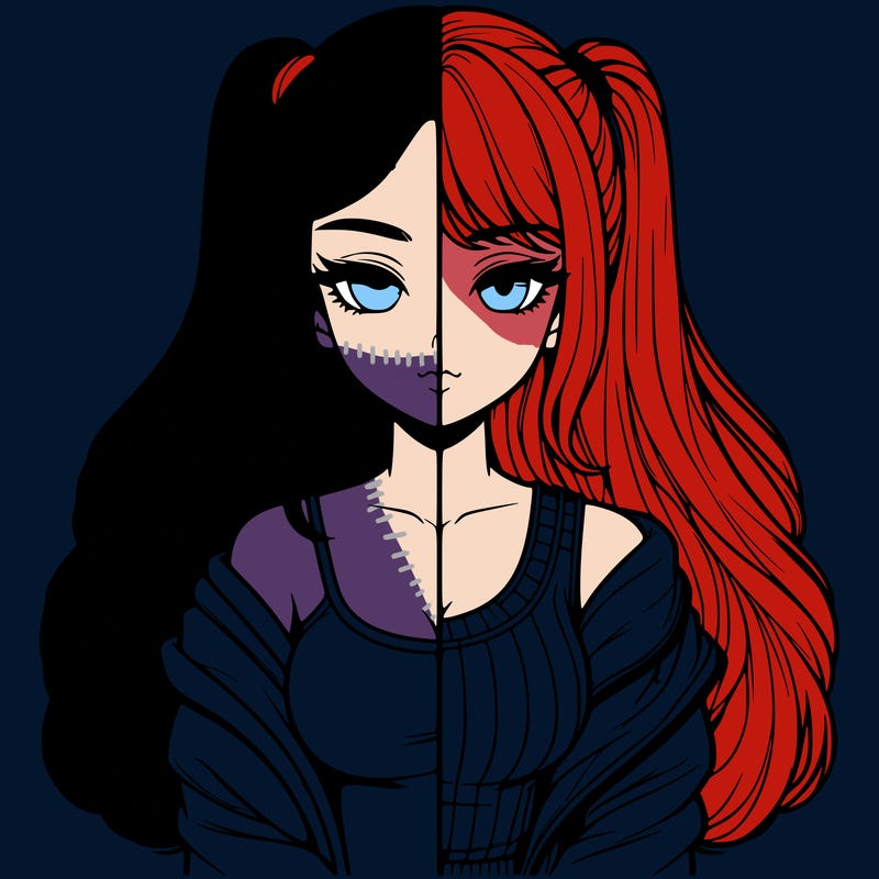 realistic girl split