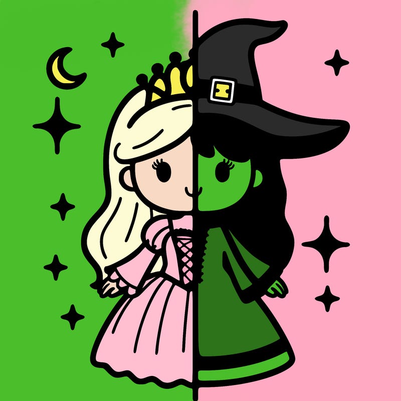 split princess and witch