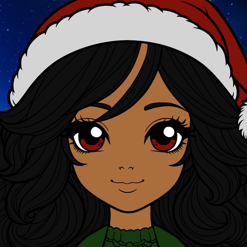 realistic christmas girl