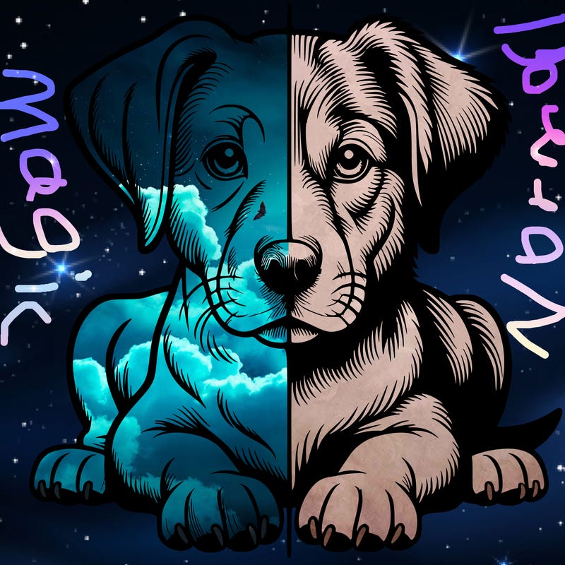 realistic dog split picture