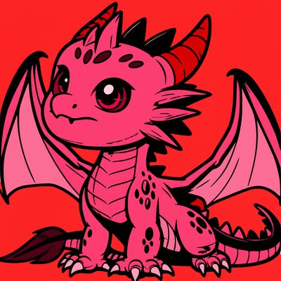 fierce baby night dragon