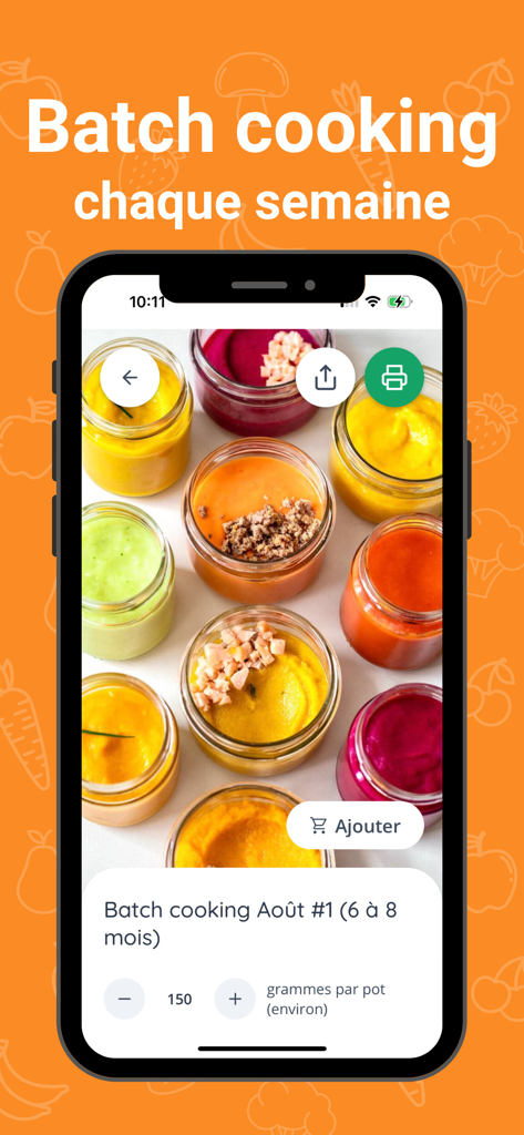 Cuisinez pour bébé - ガラス瓶に入った赤ちゃんの作り置きレシピ。