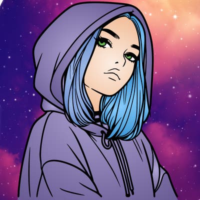 a realistic girl in a hoodie