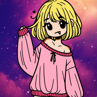 girl in baggy sweater hanging off her shoulder