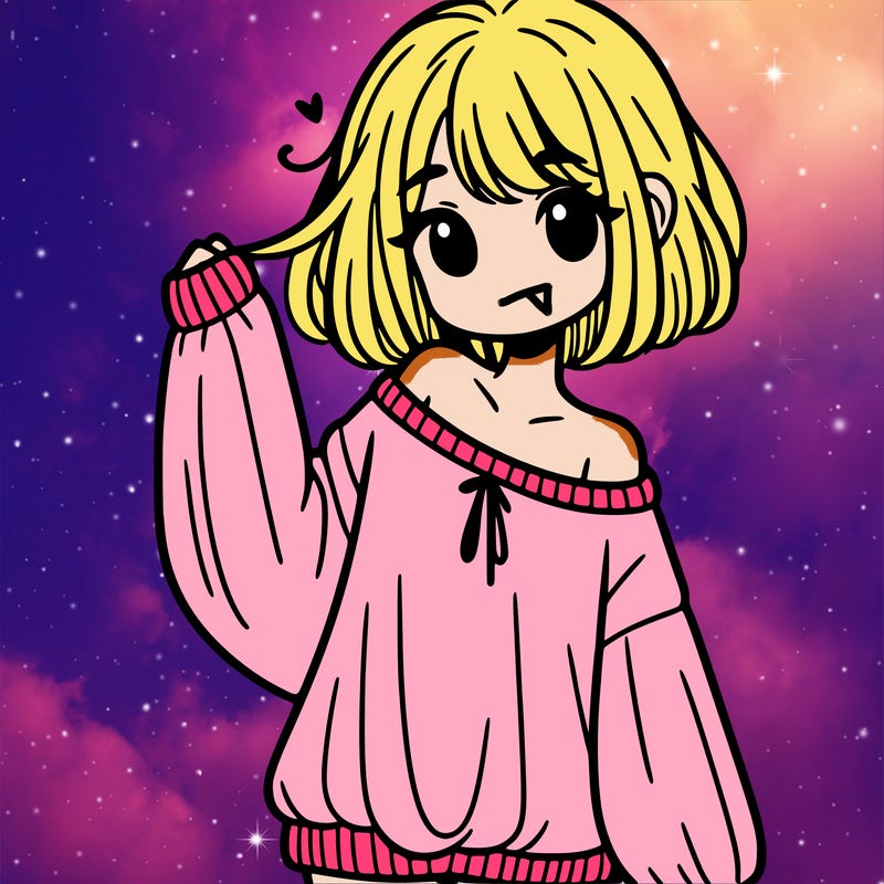 girl in baggy sweater hanging off her shoulder