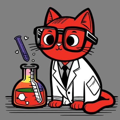 scientist cat