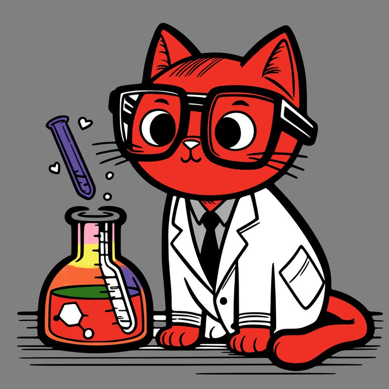 scientist cat