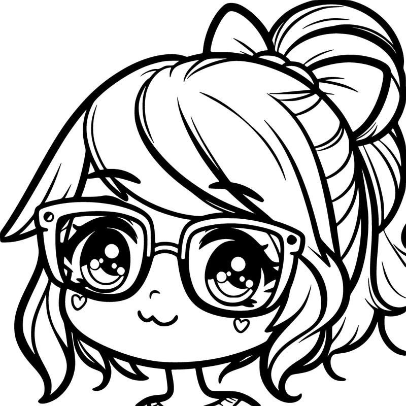 cute girl with glasses