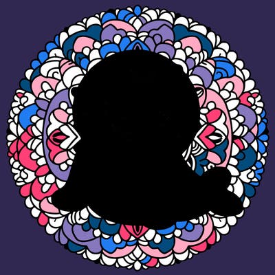 a cute baby seal mandala