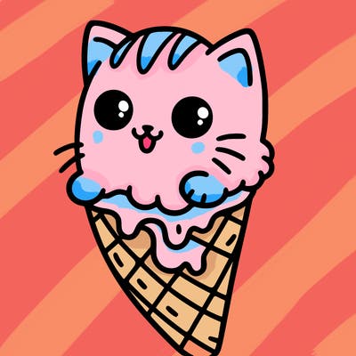 cat ice cream cone