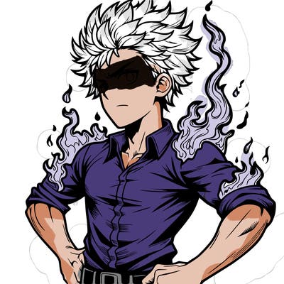 realistic manga man of fire