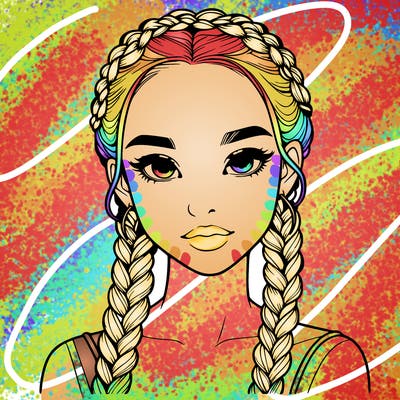 realistic girl with braids