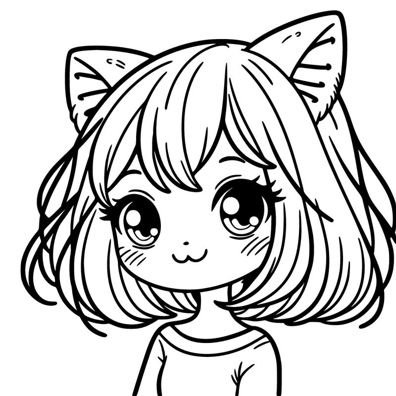 girl with cat ears