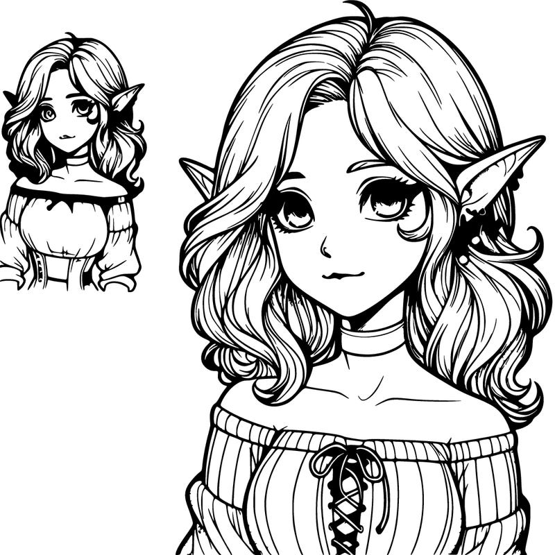 realistic elf  girl